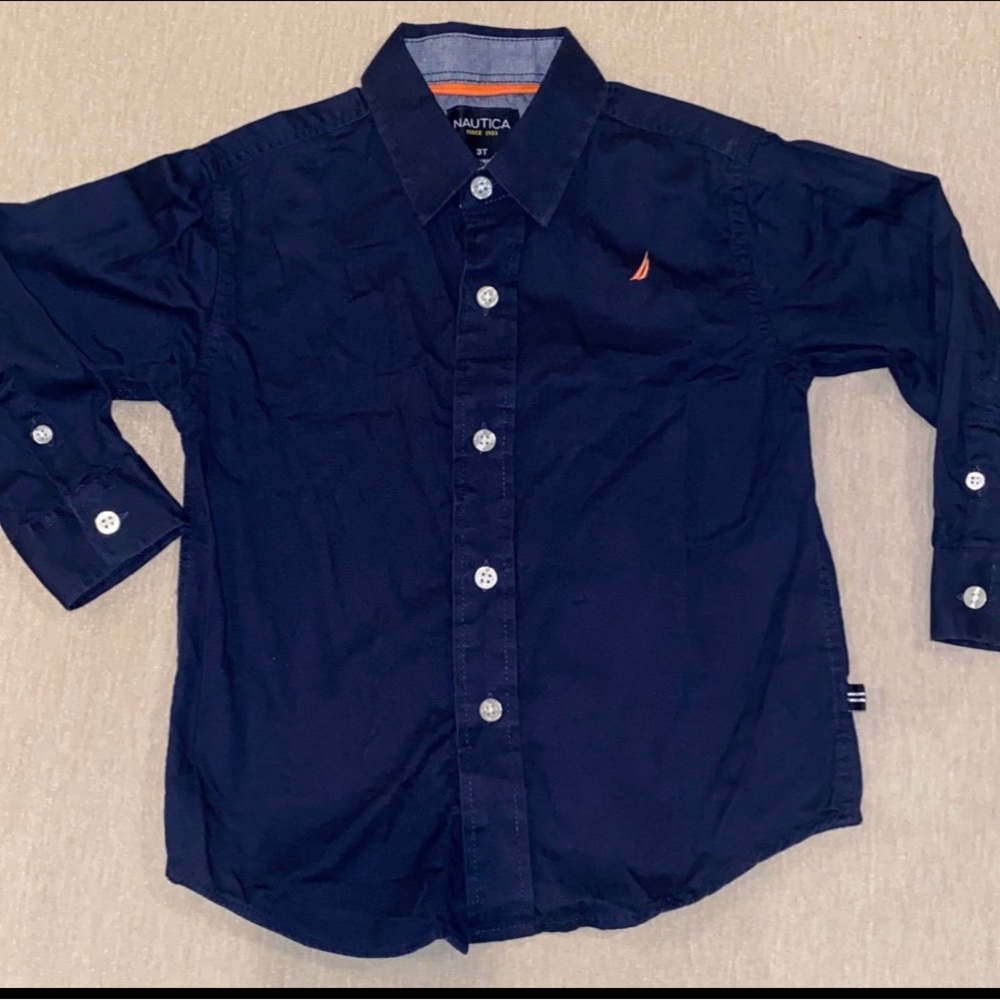 Nautica Kids Navy Blue Shirt
